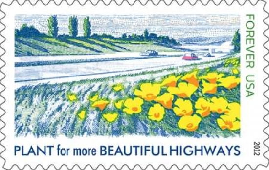 Plant For A More Beautiful Highways Canvas Art - US POSTAL SERVICE (24 x 36)