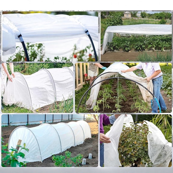 Plant Frost Blanket 8.2x33ft Thickened Floating Cover 1.05oz Protector Fabric for Outdoor Garden Vegetables Winter Frost Cloth, White