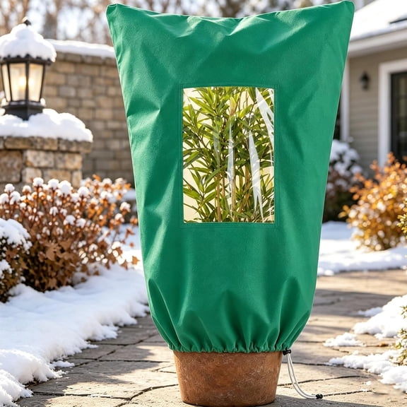 Plant Frost Protection Cover, Easy Zipper and Drawstring Reusable Tree Wrap Jacket To Protect Outdoor Garden Shrubs From Cold Winter Weather