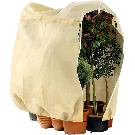 Plant Frost Protection Cover, Garden Fleece Plant Protection Frost Protection for Plants Winter Plant Cover Plant Fleece Jacket for Outdoor Garden Plant Herb, 39.4*31.5in