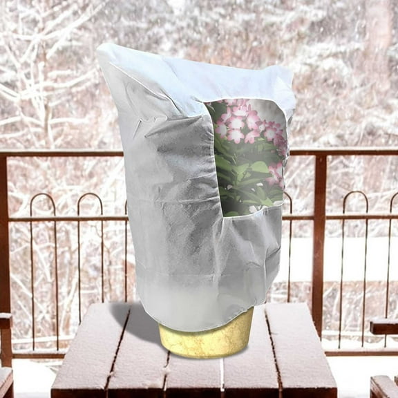 Plant Frost Protection Cover Non-woven Fabric Tree Wrap - Winter Cold Barrier for Fruit Trees, Shrubs, Potted Plants - All-Weather Windproof, Reusable, Breathable, Extra Large Size, Protects from