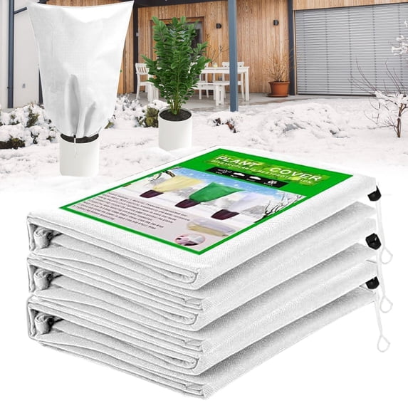 Plant Frost Protection Cover Plant Frost Blanket Freeze Protection Cover Breathable Garden Plant Cover With Zipper Drawstring For Outdoor Plants Trees Shrubs Winter Protection Plant Cover