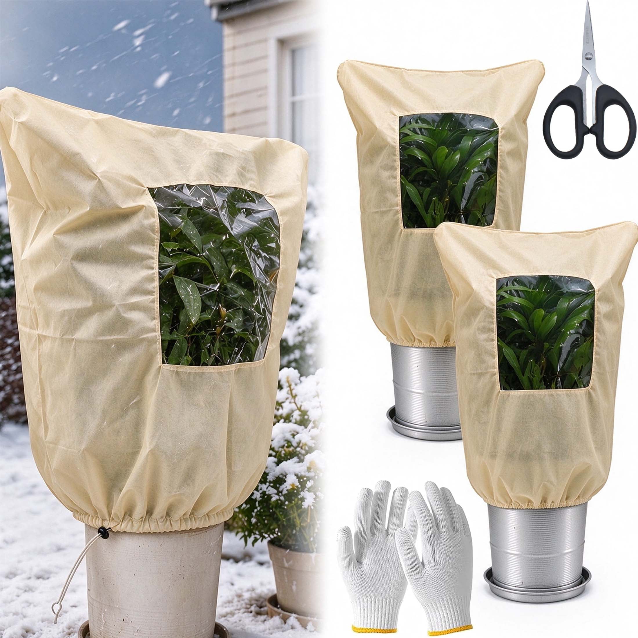 Vegetable Protector Plant Frost Protection Covers, Garden Frost Protection Cover with ...