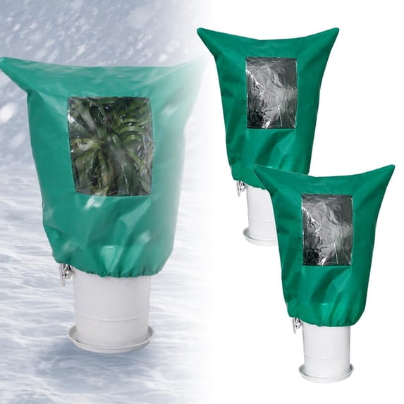 Plant Frost Protection Covers with Viewing Window Zipper Drawstring ...
