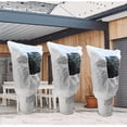 thumbnail image 1 of Plant Frost Protector Bag 24x31in with Drawstring Non-Woven Winter Cover for Shrubs Trees Potted Plants Cold Weather Freeze/Guard Garden Warming Jacket White, 1Pcs, D, 1 of 3