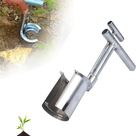 Plant and Fruit Tree Seedling Transplanter,Bulb Planter Tool Long Handled, Seed Planting Tool for Garden, Grass Plugger Tool Hole Digger for Plants for Garden (1 Pack)