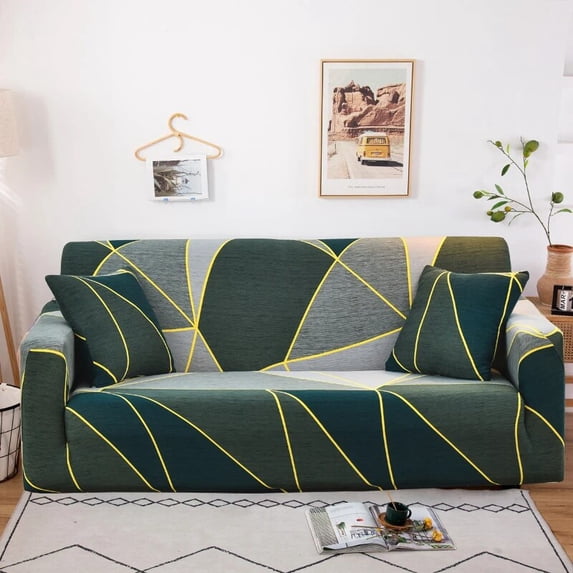Plant Geometric Design Stretch Sofa Cover Sofa Cover All Inclusive Cushion Cover Sofa Cover Big Sofas Funda Sofa Elastica Sofa