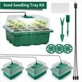 Plant Germination Trays 3Pc Seed Seedling Tray With Grow Light Seed