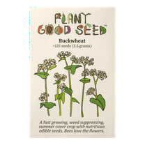 Plant Good Seed Buckwheat Seeds for Planting: Annual Full Sun Summer Cover Crop, 125 Seed Packet