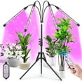 Plant Grow Light with Adjustable Tripod Stand (11"60"), 4 Head Floor