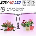 thumbnail image 1 of Plant Grow Light Gooseneck Dual Head LED Lamp Hydroponics Greenhouse Dimmable US, 1 of 8