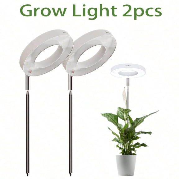 Plant Grow Light, LED Growing Light Full Spectrum for Indoor Plants,Height Adjustable, Automatic Timer, 5V Low Safe Voltage,Idea for Small Plant Light