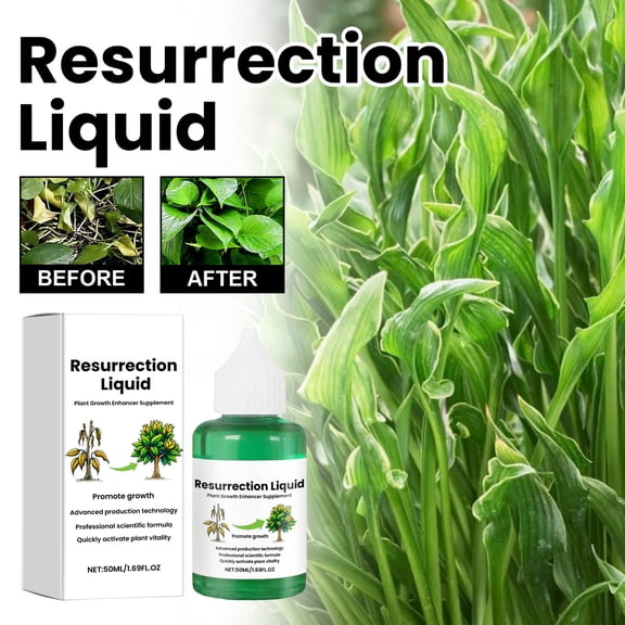 Plant Growth Enhancer Supplement, 50ML Resurrection Liquid for Revitalizing Wilted Plants, Advanced Concentrated Plant Food & Rooting Stimulator for Garden, Houseplants & Flowers