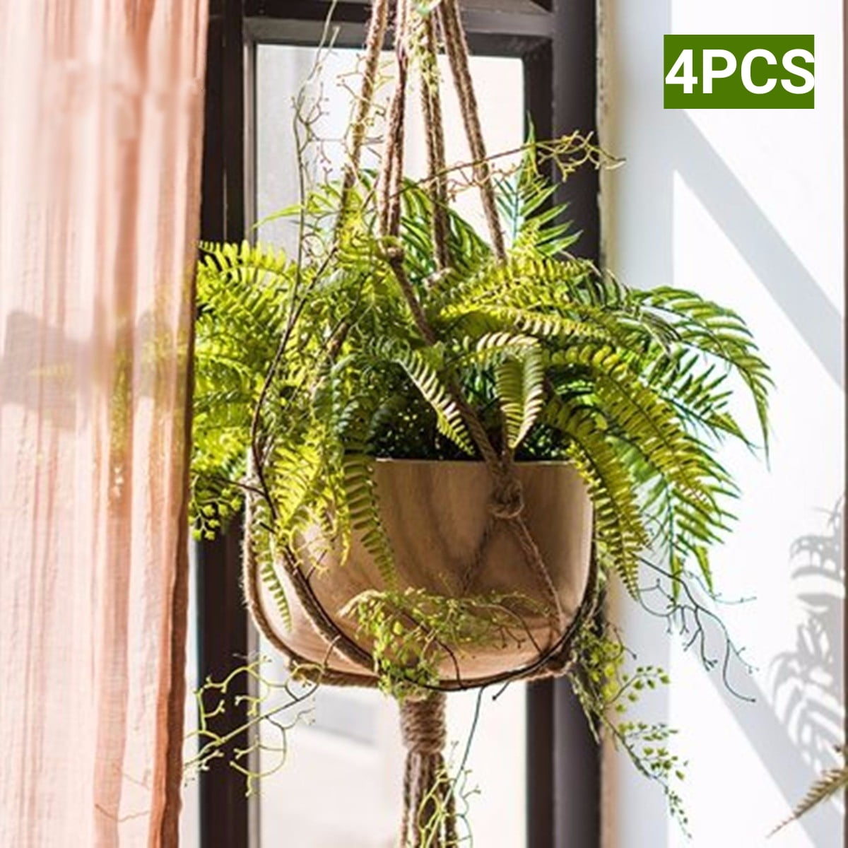 Plant Hanger 41 inch Hemp Jute Rope Plant Macrame Hanger Pot Holder  Hanging Basket 