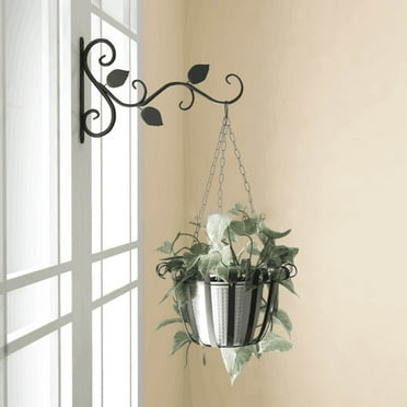 Plant Hanger Indoor, Wall Mounted Decorative Leaves Designer Plant Hooks, Wall Hanging Plant Bracket, Hanging Basket Hooks, for Pot Bird Feeder Wind Chimes Lanterns Ornaments