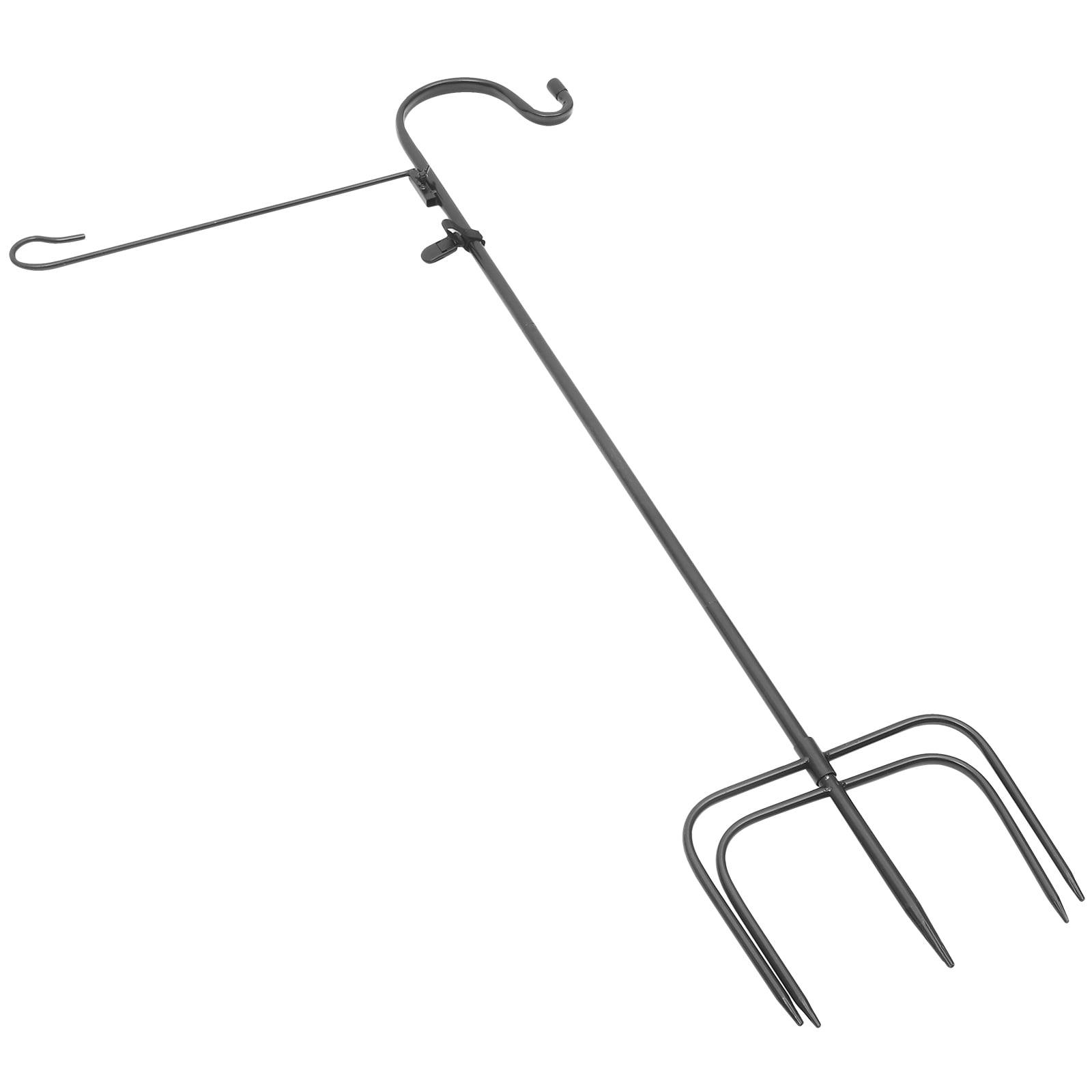 Plant Hanger Metal Coat Hanger Bird Feeder Pole Stand Outdoor Flag