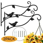 Plant Hanger Wall Hooks for Hanging Plant Bracket for inside outside Use Sturdy Bird Feeders, Lanterns, Sconces, and Wind Chimes 2-Pack 02