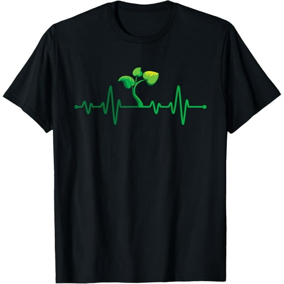 Plant Heartbeat - Botany Botanist Gardening Plant Lover T-Shirt100% pure cotton short-sleeved shirt for both men and women