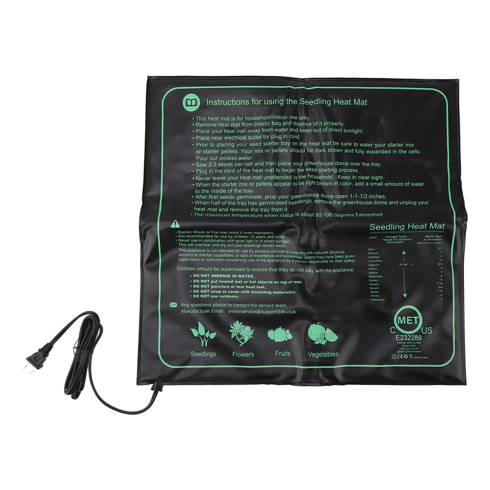 Plant Heating Pad Waterproof Seedling Heat Mat Heating Pad for Plants