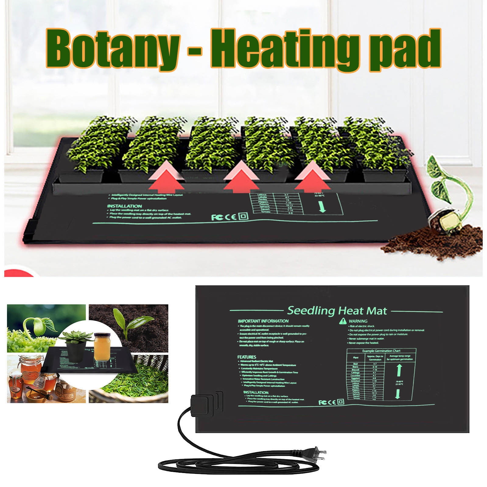 Plant Heating Heating Throw Blanket Pad, Heated Blanket Queen Size