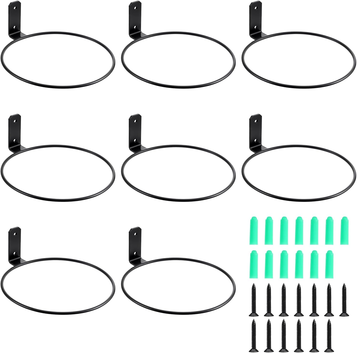 Plant Holder Ring 6 Inch Wall Mounted, 8 Pack Flower Pot Hangers Metal ...