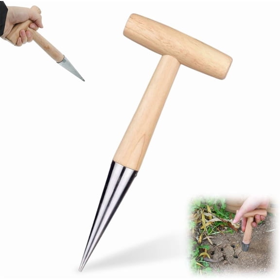 Plant Hole Digger for Planting, Bulb Planting Tool, Handheld Digger, Garden Seed Planting Tool, Garden Seed Dispenser, For Planting Tulip Daffodil Saffron Vegetable Seeds, Easy to Drill Holes