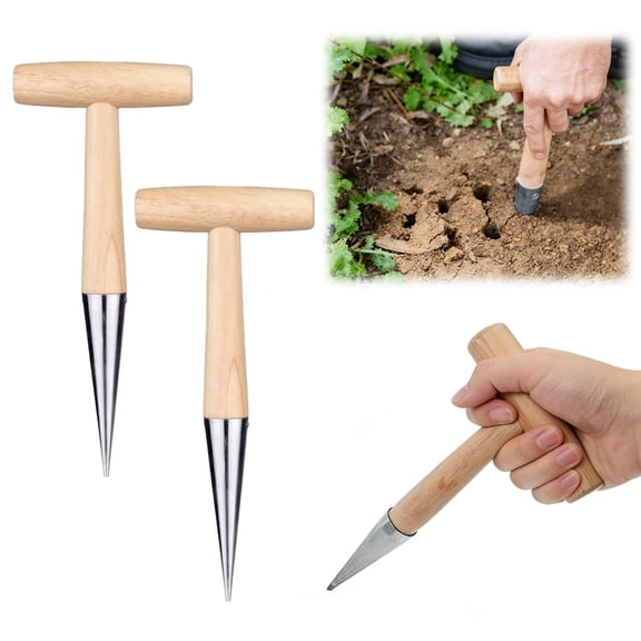 Plant Hole Digger for Planting, Garden Seed Dispenser, Bulb Planting Tool, Handheld Digger Garden Seed Planting Tool for Planting Tulip Daffodil Saffron Vegetable Seeds