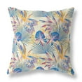 thumbnail image 1 of Plant Illusion Indoor/Outdoor Pillow in Blue Cream 16x16, 1 of 8
