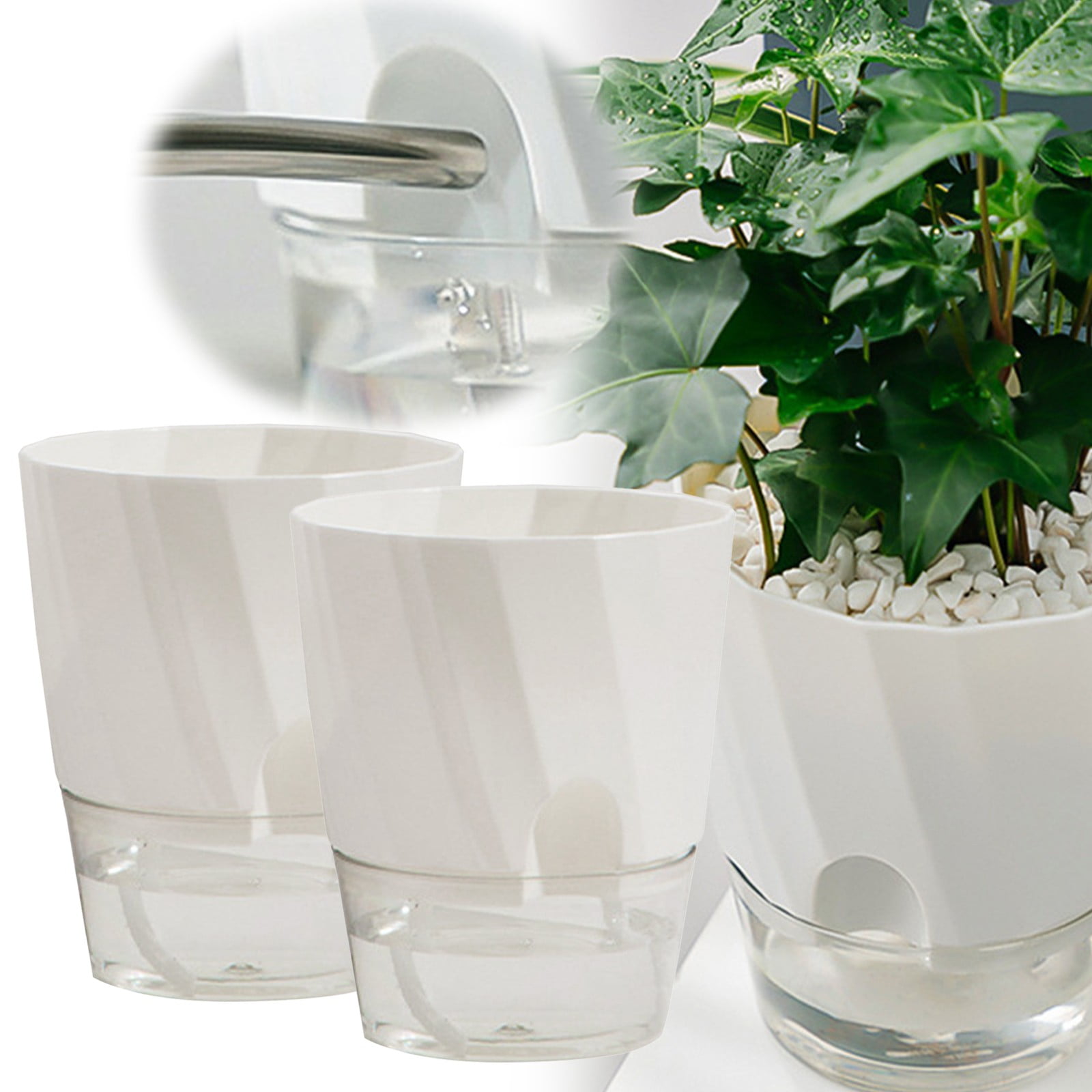 Plant Indoor Plant Pot, Plastic White Large Pots For Plants Indoor