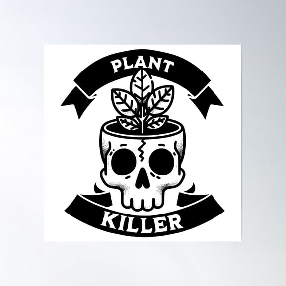 Plant Killer Poster Wall Art, Modern Wall Decor For Living Room Bedroom, 30x30 UNFRAMED