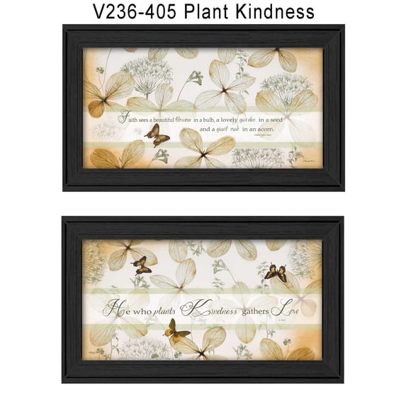 "Plant Kindness" Collection By Robin-Lee Vieira, Printed Wall Art, Black Frame