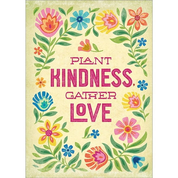 Plant Kindness Gather Love Greeting Cards (6 Pack)
