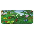 thumbnail image 1 of Plant Kitchen Mat, Cartoon Style Lively Forest with Butterflies Trees and Various Flowers Print, Plush Decorative Kitchen Mat with Non Slip Backing, 47" X 19", Emerald Multicolor, by Ambesonne, 1 of 1