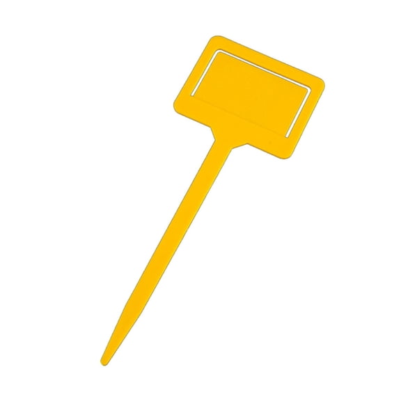 Plant Label Stakes,Plant Markers for Outdoor Plants,T-Type Plant Labels Plastic Plant Tags Nursery Garden Labels 10PCS(Yellow 7*2IN)