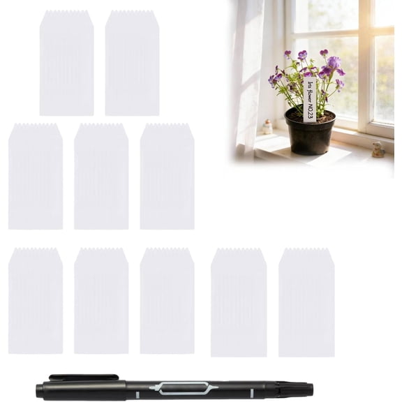 Plant Labels 100PCS, 3-Inch Plant Markers, Plastic Nursery Seed Plant Tags with Marking Pen for Seedlings Indoor Outdoor Vegetable Garden Nursery Greenhouse (100pcs)