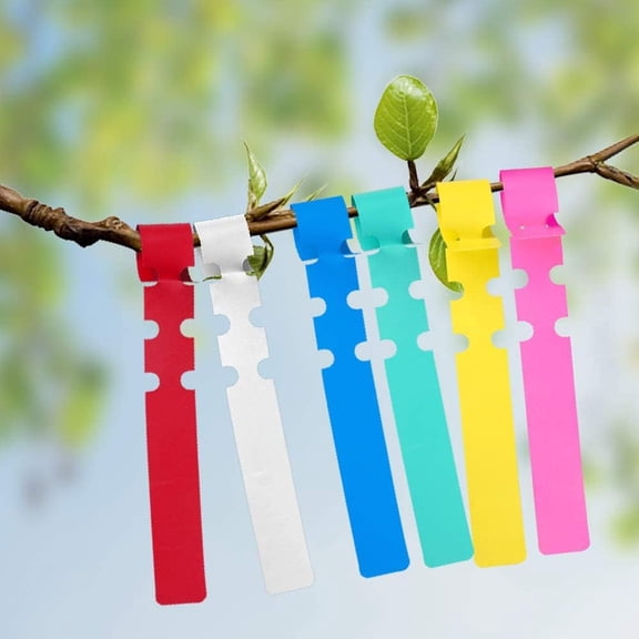 Plant Labels Tags, 100 Pack Adjustable Wrap Around Tree Markers for Plants, Pots, Seedlings,Waterproof,Weatherproof, Durable, Reusable,Multiple Colors