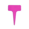 thumbnail image 1 of Plant Labels Tags 100Pcs T-Type Plant Markers Plastic Plant Label Tags Garden Tags Plant Labels for Outdoor Garden Waterproof Plant Label Identification Stakes,Purple Pink, 1 of 5