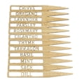 thumbnail image 1 of Plant Labels Wooden Tags Sticks Garden Markers Set Nursery Garden Stake Note indoor and outdoor - 12pcs Hollow I, 1 of 8