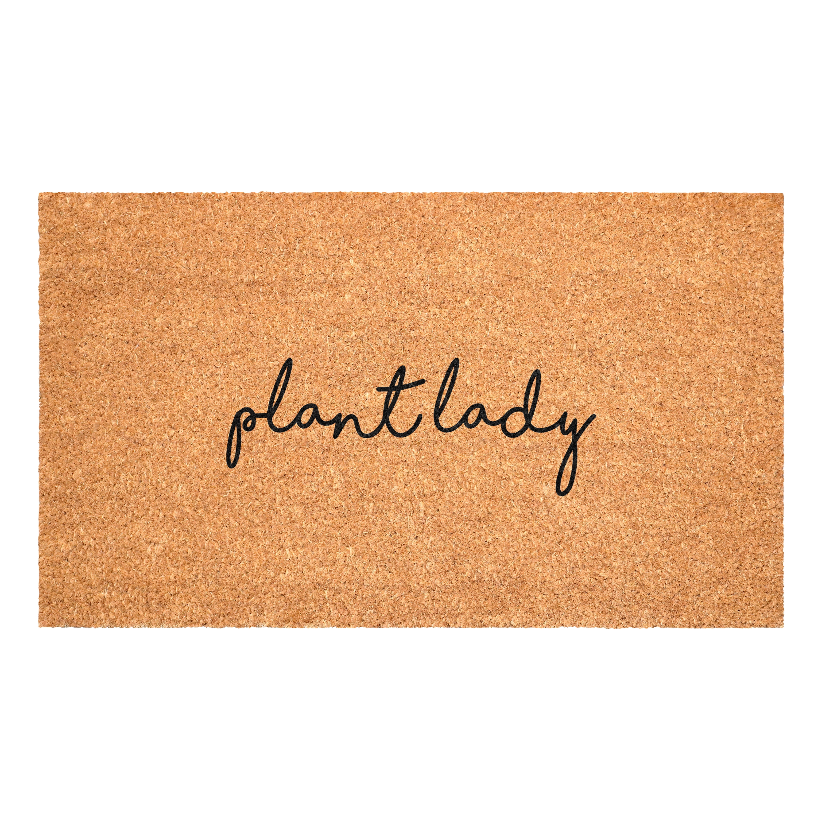 Plant Lady Script Non Slip Vinyl Backing, Front Door Mat, Entryway Door Mat, 24"x36"