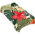 thumbnail image 1 of Plant Leaf Floral Foliage Palm Tablecloth Decor Tropical Jungle Palm Table Cloth Dining Room Kitchen Table Cover 60" X 84" Oblong/Rectangle, 1 of 1