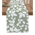 thumbnail image 1 of Plant Leaves Table Runner Home Party Decorative Tablecloth Cotton Linen Table Runners for Wedding, 1 of 5