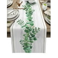 thumbnail image 1 of Plant Leaves Wood Grain Table Runner Home Wedding Table Flag Mat Table Centerpieces Decoration Party Dining Long Tablecloth, 1 of 6