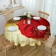 thumbnail image 1 of Autumn Floral Texture Tablecloths for Dining Table Waterproof Round Table Cover for Kitchen Living Room, 1 of 7