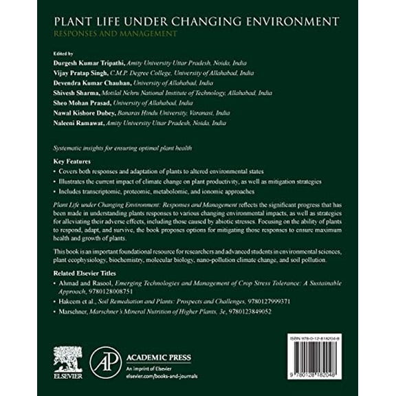 Pre-Owned Plant Life Under Changing Environment: Responses and Management, (Paperback)