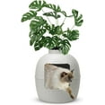 thumbnail image 1 of Royalcraft Plant Litter Box with Hidden Rattan Pattern - Waterproof, Carbon Filter - Large, Gray, 1 of 8