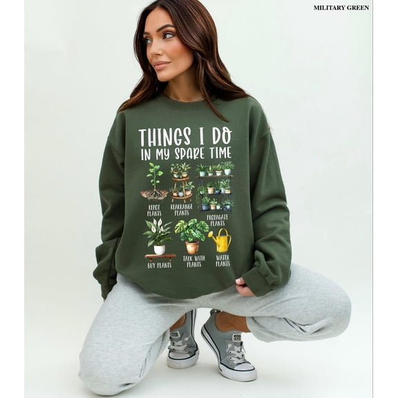 Plant Lover Crewneck Sweatshirt: Gardening Tshirt All Size S-5XL