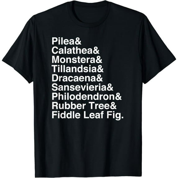 Plant Lovers T-shirt Plant Lady Gardening Houseplant List T-Shirt