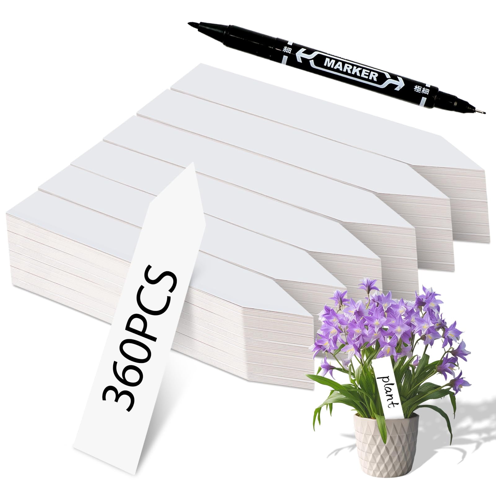 Plant Markers Garden Labels 360 Pcs Plastic Plant Labels Name Tags With ...