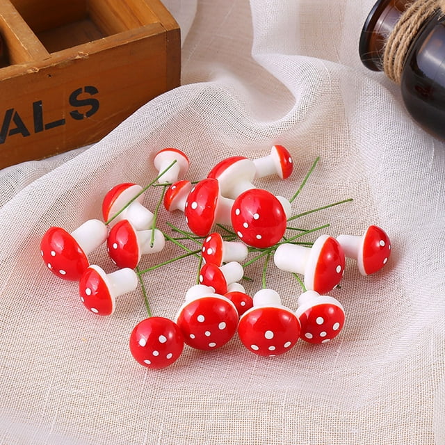Plant Mini Foam Color MUSHROOMss Outdoor Christmas Decorations Micro