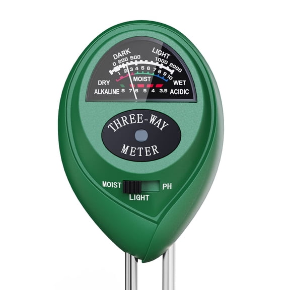 Plant Moisture Meter 3 in 1 Soil Moisture Light pH Tester | Soil Probe Test Kits for Indoor Outdoor Plant Care, Hydrometer for Plants